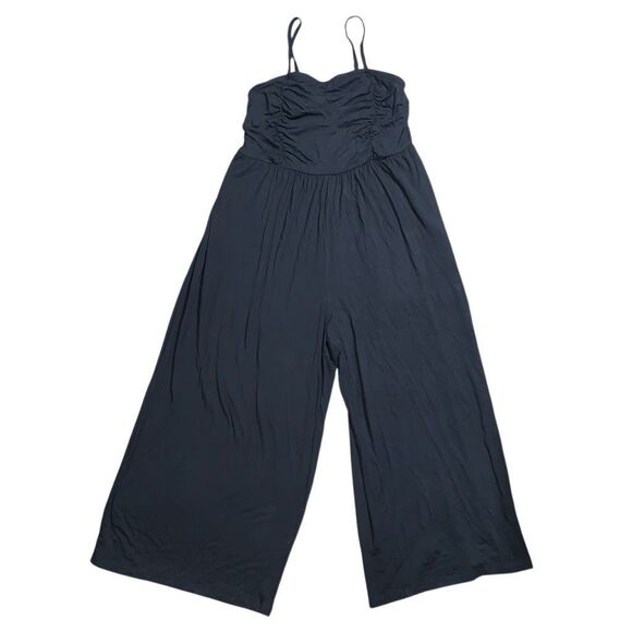 Brand New Ava & Viv Women's 2X Plus Black Sleeveless Wide Leg Jumpsuit‎ Pantsuit - Picture 1 of 12